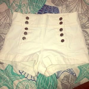 Size 26 Forever 21 Off-White Shorts